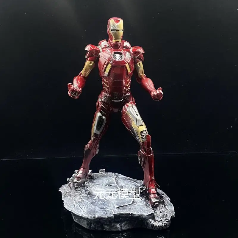 32cm Avengers Marvel Iron Man Mk7 Character Model Surrounding Resin Statue Home Decoration Accessories Creative Gifts Toy Gifts