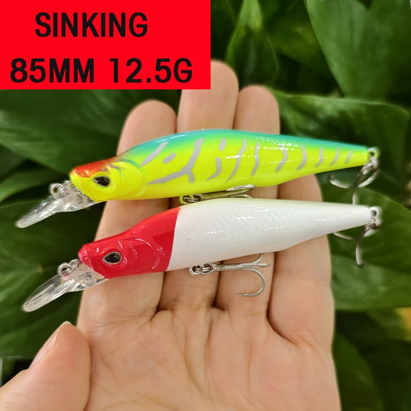 Sinking Minnow Fishing Lures 85mm 12.5g Japan Design Bass Pike Wobblers Jerkbait Swimbait Professional Hard Bait