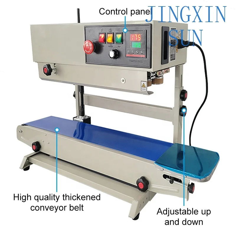 High quality vertical bag food continuous plastic film bag zipper automatic hot vertical sealing machine