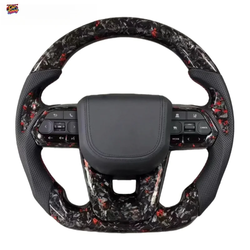 Forged Carbon Fiber Steering for Toyota Land Cruiser LC200 LC300 Prado 50 200 LC79 LC70 FJ200Steering Wheel Without Airbag