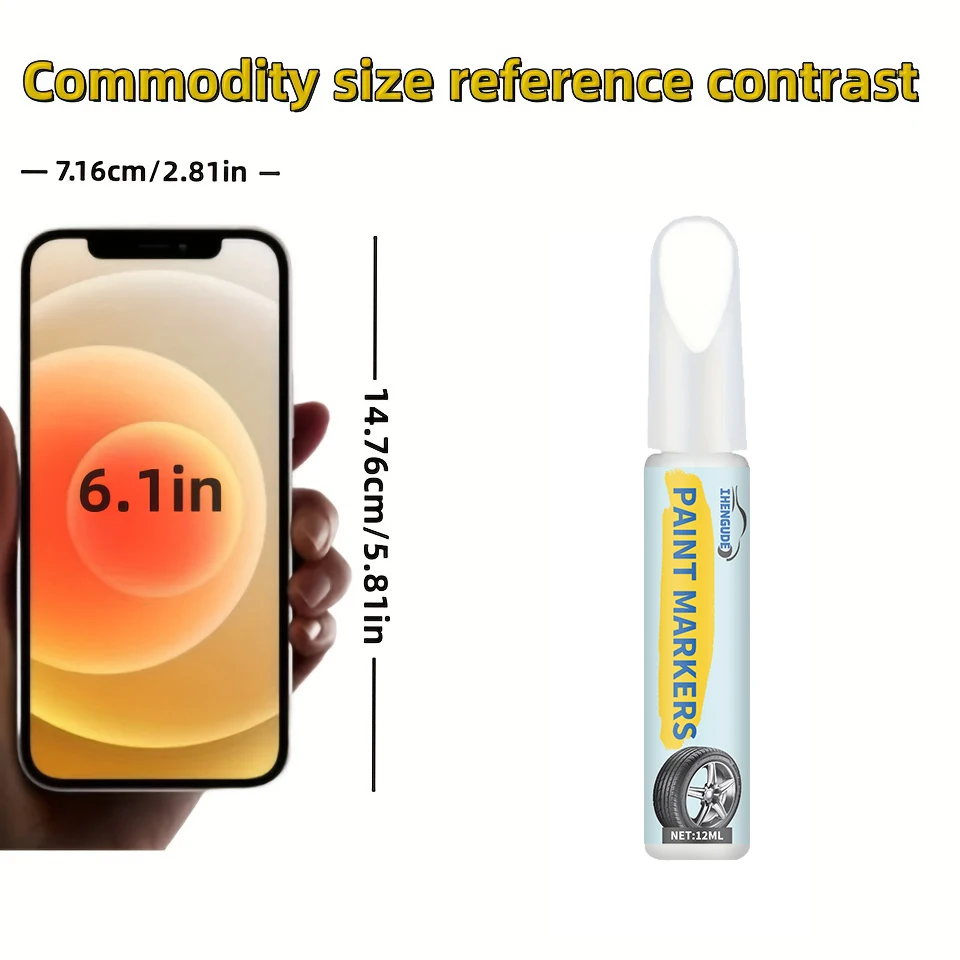 High-End Waterproof Tire Marker Pen - Quick-Drying and Non-Fading - Suitable for Car Tires, Vehicle Identification, Durable Design, Quick-Drying Marker Pen, Anti-Smudge Ink, Long-Lasting Ink, Essential Product for Car Enthusiasts and Fleet Managers
