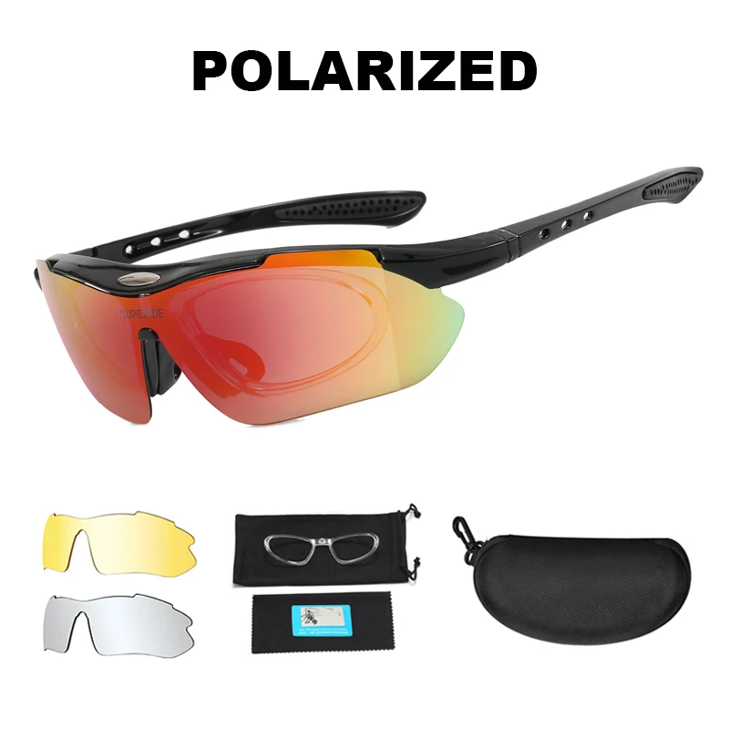 Outdoor Polarized Fishing Sunglasses Men Women 3 Lens Fishing Glasses UV400 Anti-glare Driving Climbing Cycling Eyewear Gafas