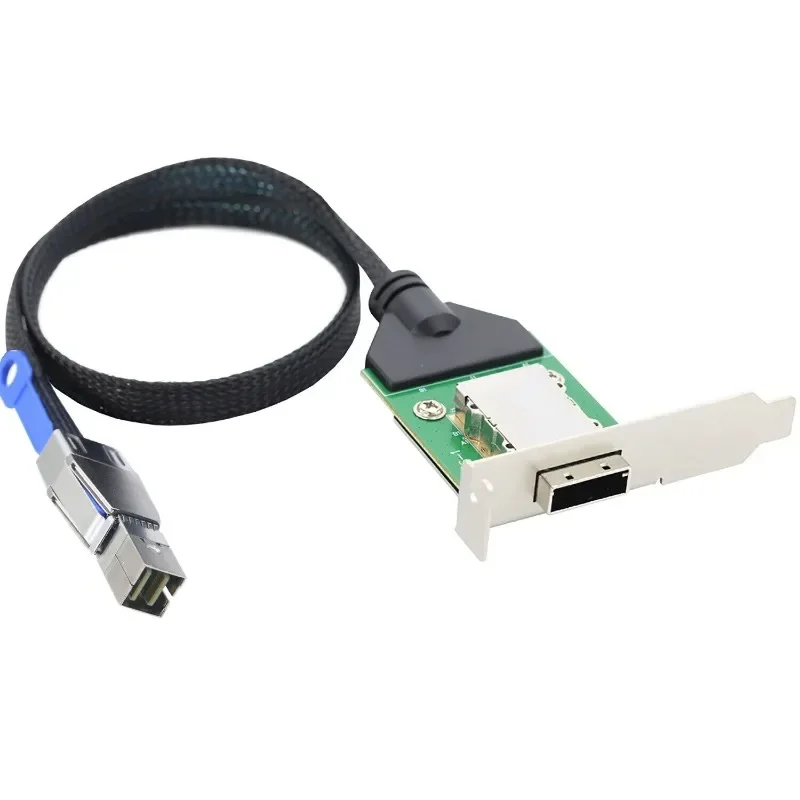 

High Flexibility Mini SAS HD SFF-8644 to HD-8088 Female Bend Server Adapter Card Conversion Cable