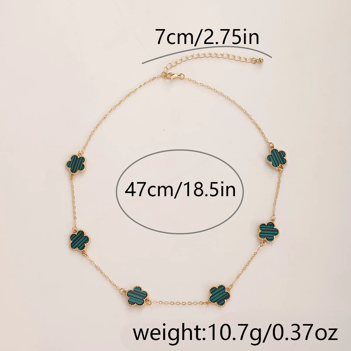 Double Sided Clover Stainless Steel Necklace for Women Plant Five Leaf Flower Pendant Fashion Jewelry