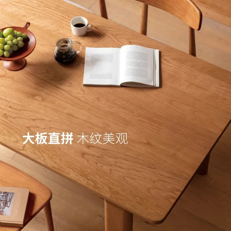 Cherry wood restaurant dining table small apartment simple home desk