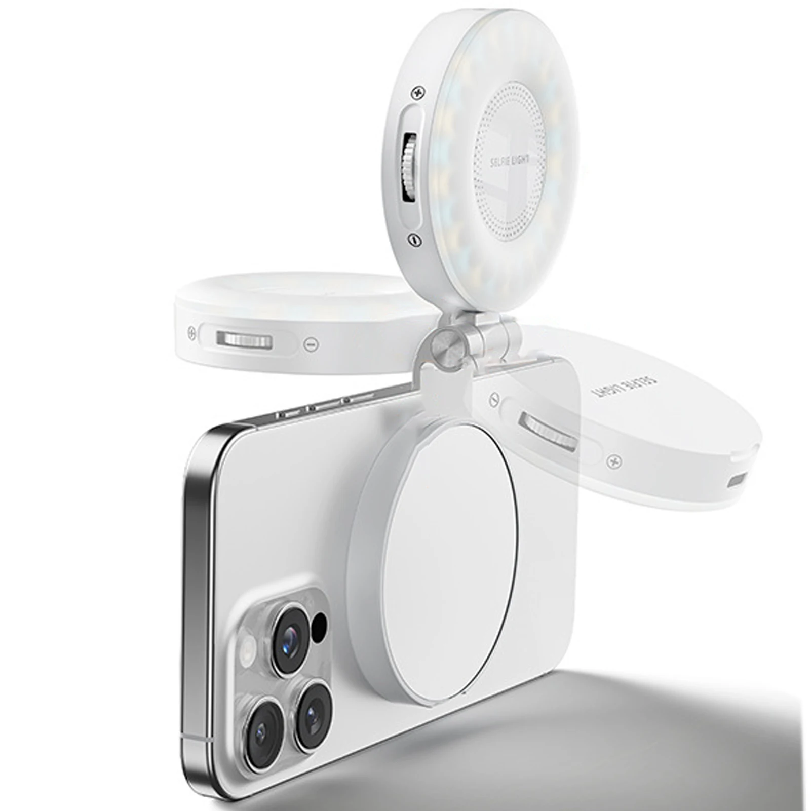 الهاتف المحمول صورة شخصية ضوء سطوع ملء ضوء LED المغناطيسي حلقة صغيرة مصباح التصوير الفوتوغرافي آيفون 16 15 أبل 14 13 برو