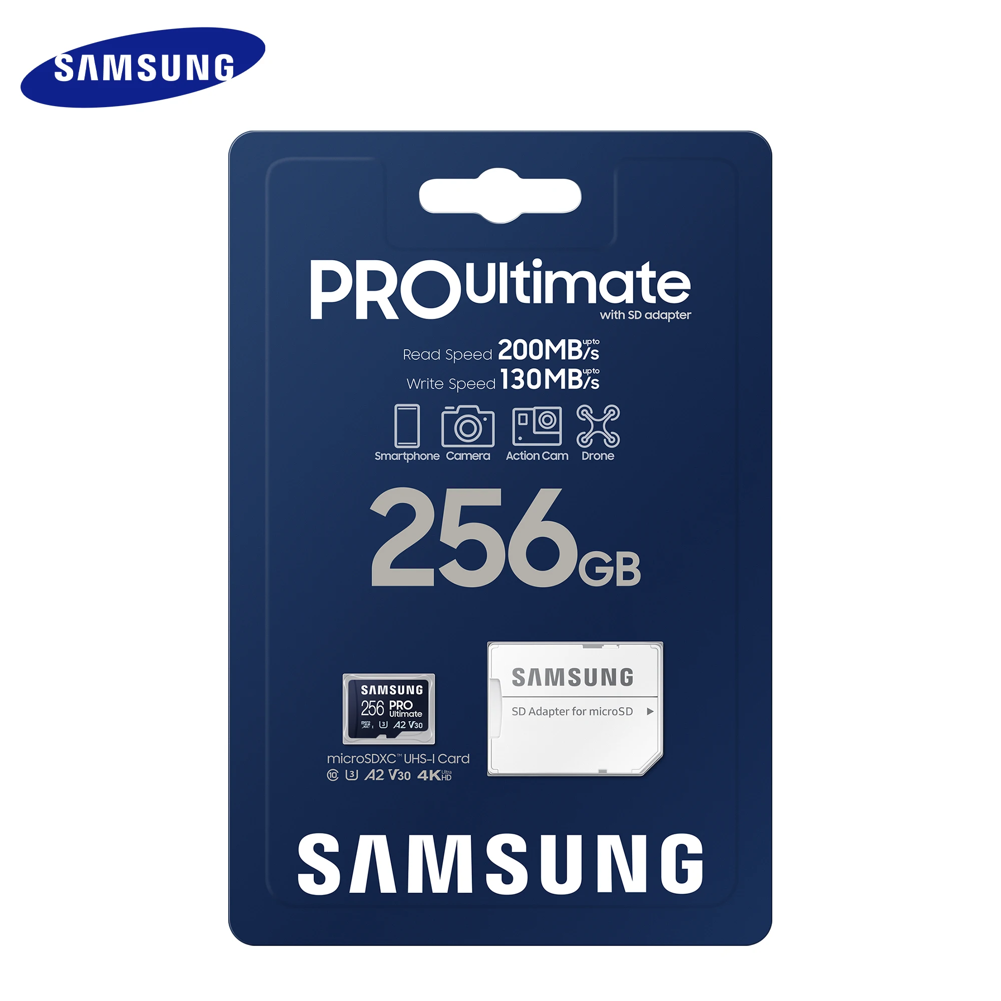 Original SAMSUNG Micro SD Card A2 V30 microSDXC Card with adapter 64GB 128GB 256GB 512GB TF Memory Card for Phone Camera Pad PC