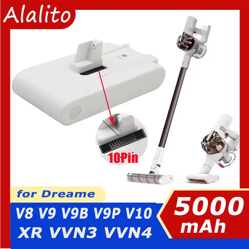 25,2 В 5000 мАч для пылесоса Xiaomi Mijia V8 V9 V9B V9P V10 XR VVN3 VVN4 Dreame пылесос литиевая батарея