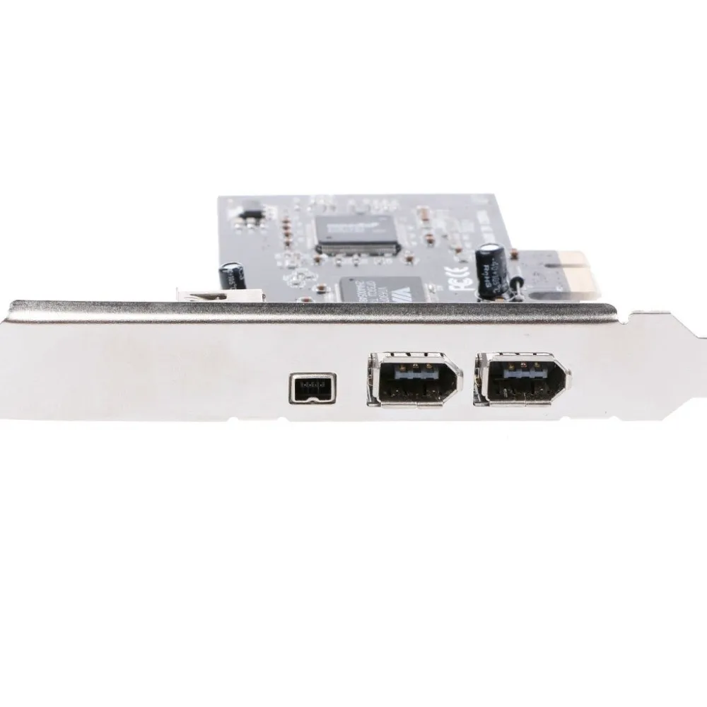 Plastic FireWire 1394a Controller Card 12×10×1.8cm (4.72×3.93×0.70in) Black PCI Express Firewire Adapter