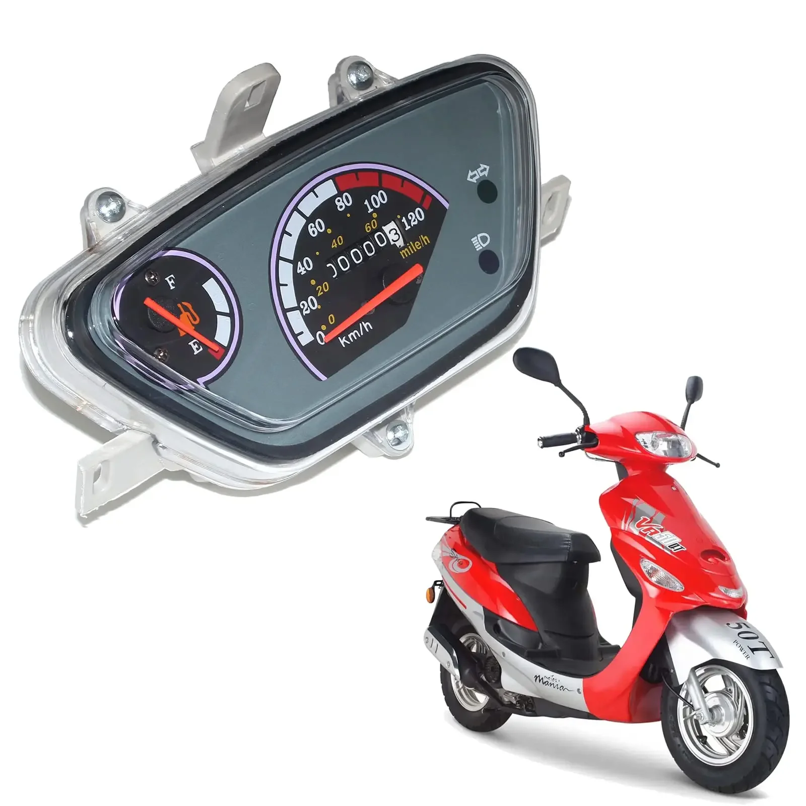 Gas Gauge Motorcycle Speedometer Odometer Tachometer for GY6 TaoTao 50CC
