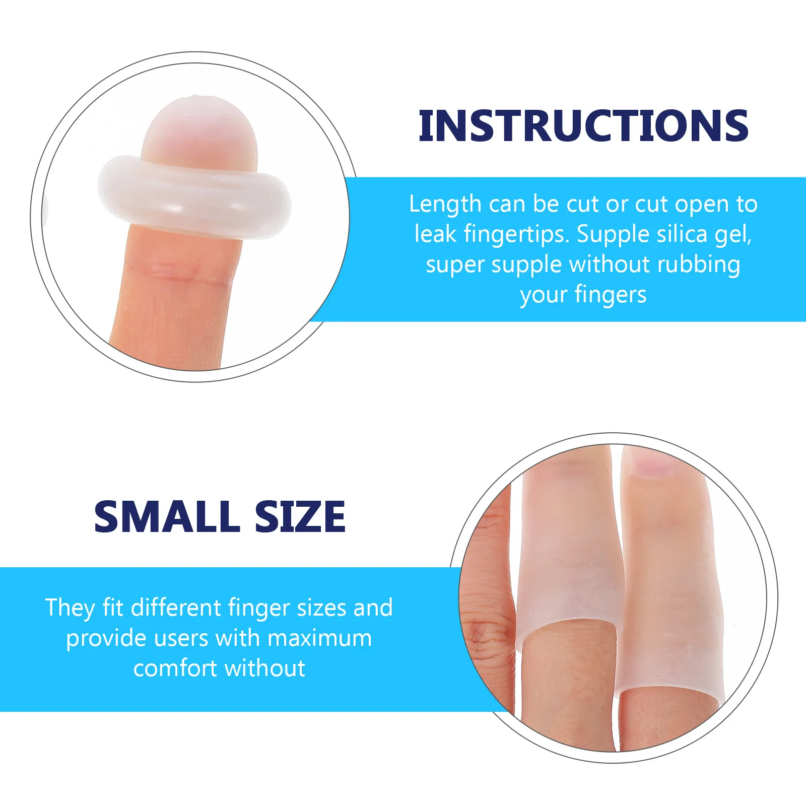 

Silicone Finger Sleeve Protectors Reusable Non-Slip For Construction Gardening Kitchen Repair Work Finger Protection