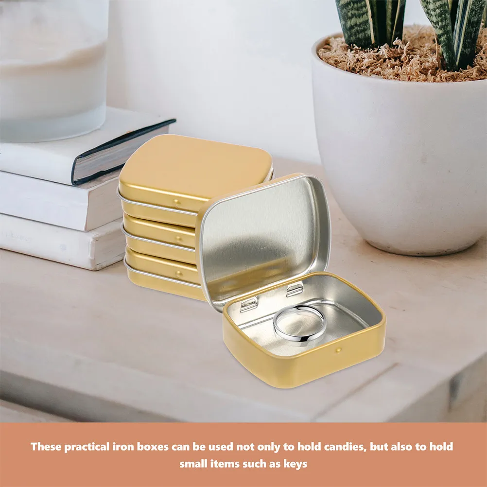 

Набор из 20 легких прямоугольных жестяных коробок для хранения мелких предметов, специй, украшений, кремов, с тонкой отделкой, удобно носить с собой