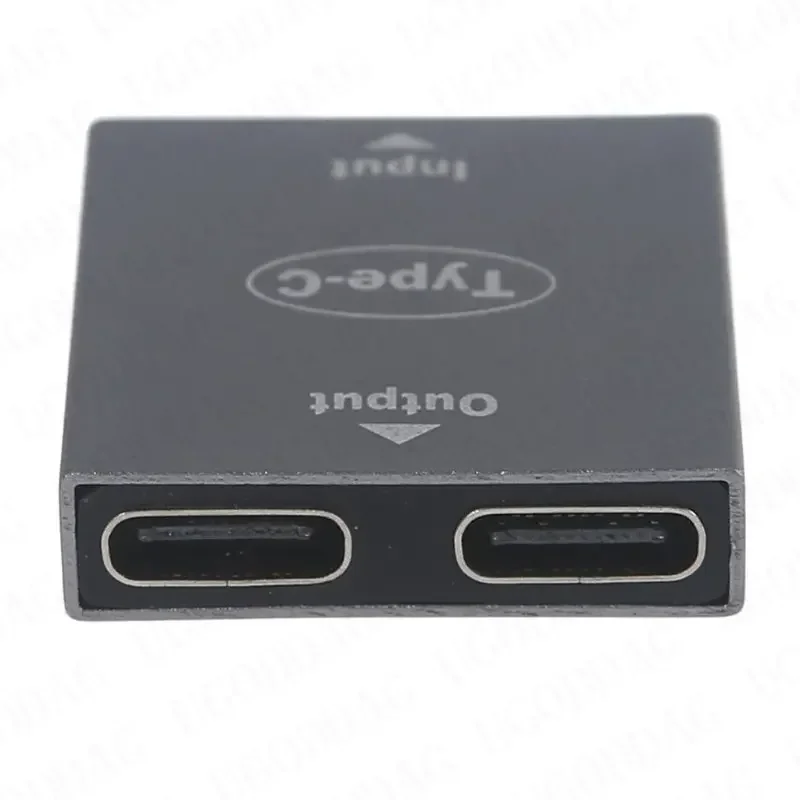 Adaptor konverter Hub Splitter USB C betina Ke Dual Female, USB C konektor ekstensi Coupler Tipe C untuk perangkat USB C