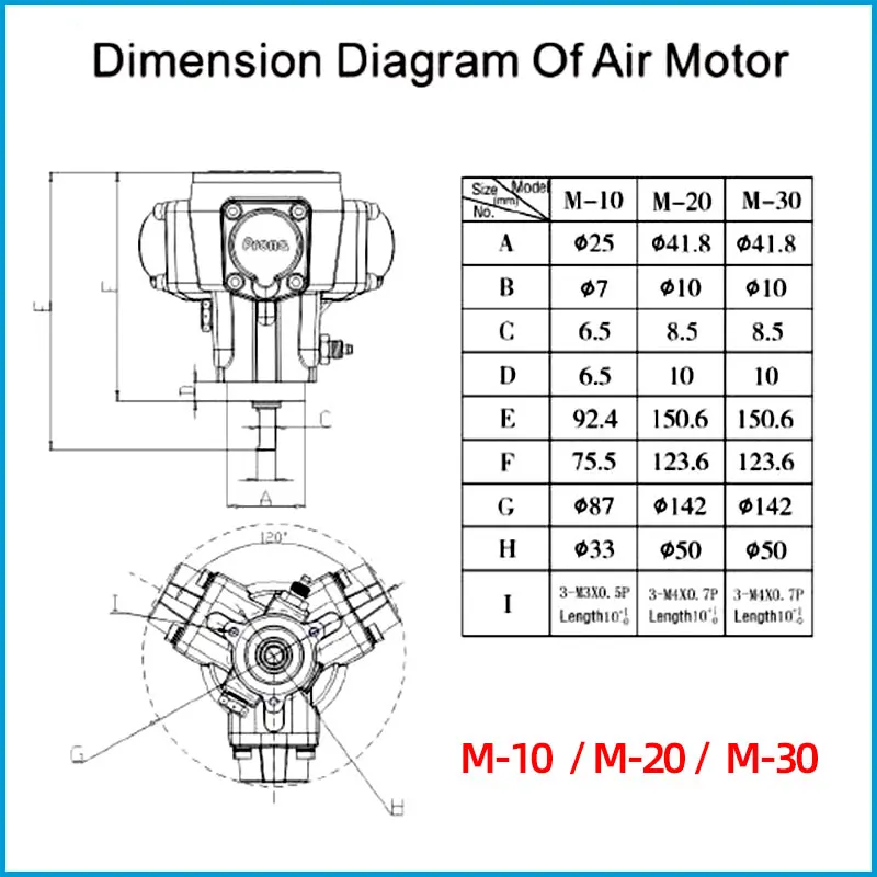 Prona M-10 M-20 M-30 Air Motor Air-Powered Pneumatic Tools Agitator Machine