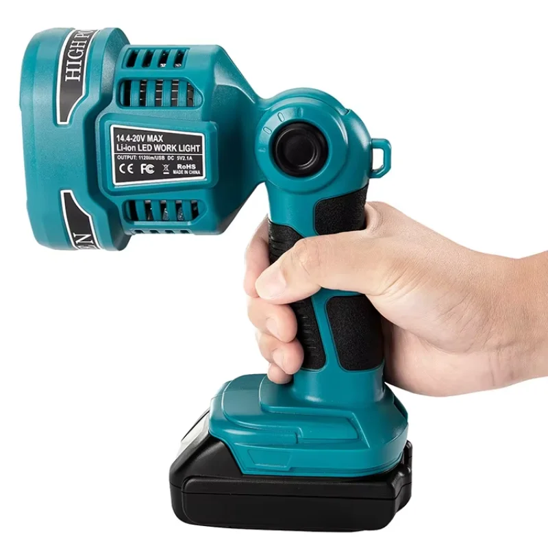 Lanterna de luz ao ar livre usbtorch para bosch 18v bateria li-ion 3w/12w sem fio led lâmpada de trabalho iluminação de acampamento