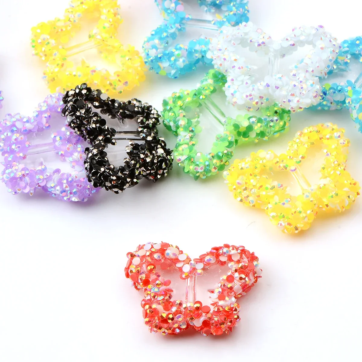 4Pcs Creative Butterfly Acrylic Beads for Jewelry Making Charm Beads DIY Jewelry Findings Keychain Prn Materials