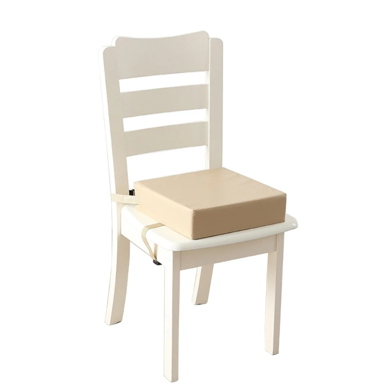 Asiento elevador lavable para niños pequeños con correa para silla comedor, cojín creciente, almohadilla inferior algodón