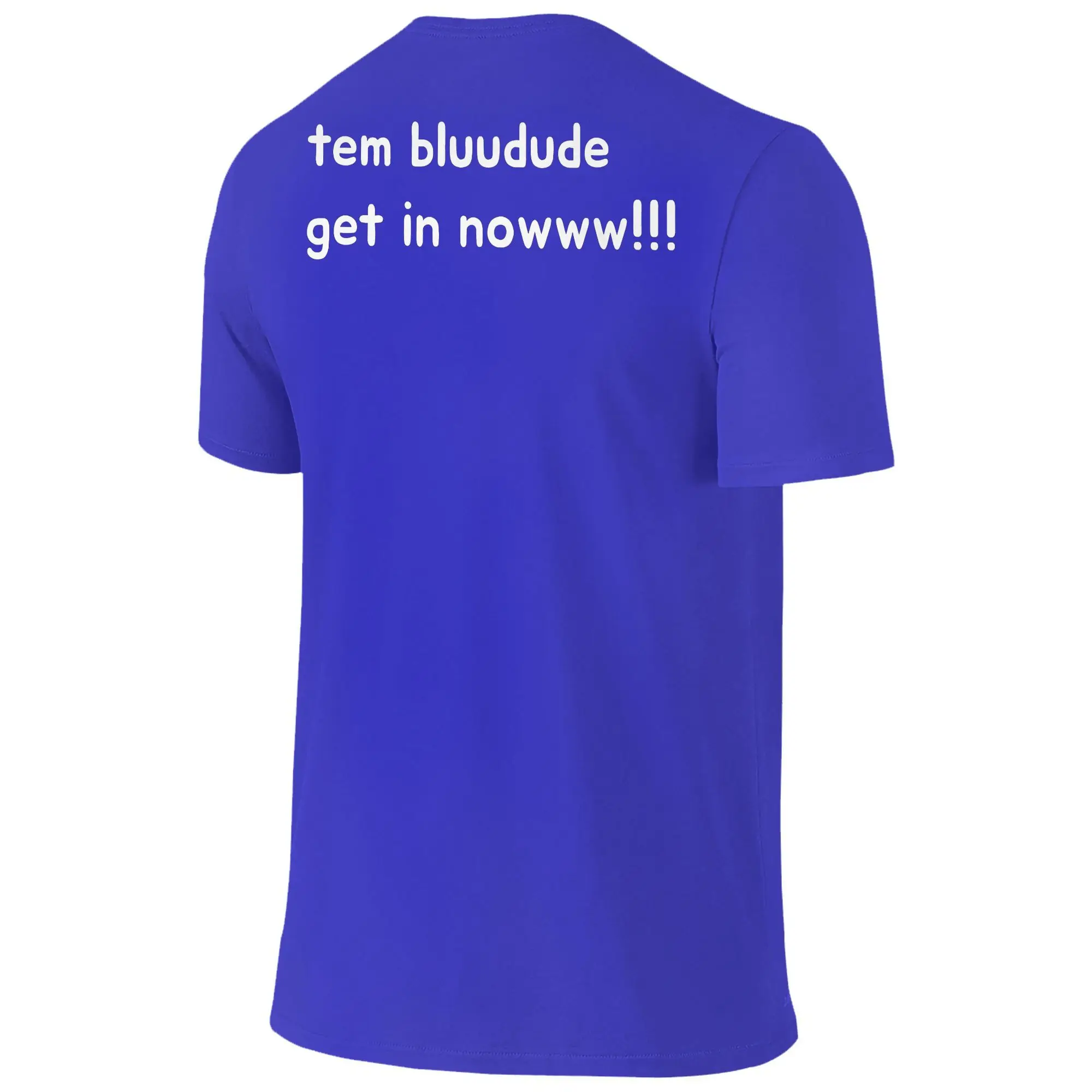 Koszulka Team Blue Dude Tem Forsaken Bluudude Get In Now Męska Damska Bawełniana Koszulka z Krótkim Rękawem Okrągły Dekolt Top dla Dorosłych