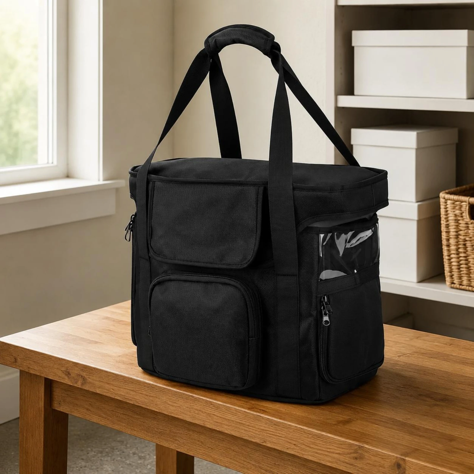 Versatile Powerstation Carrying Case Soft Oxford Cloth Organizer Travel Bag with Shoulder Straps for Daily Use
