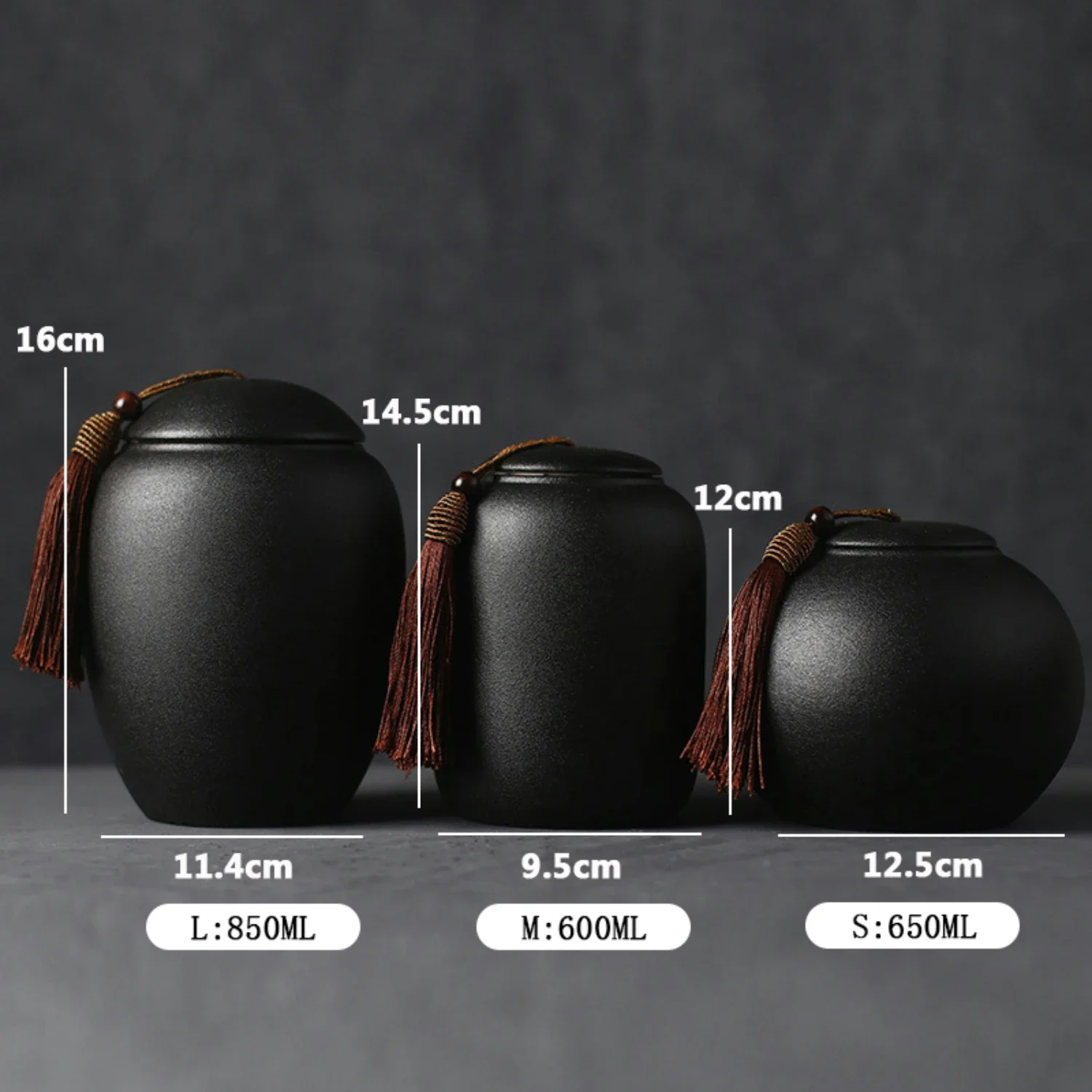 

Beautiful, elegant, and stunning black ceramics pet urn for ashes - Perfect cremation memorial casket for dog or cat - Ideal urn