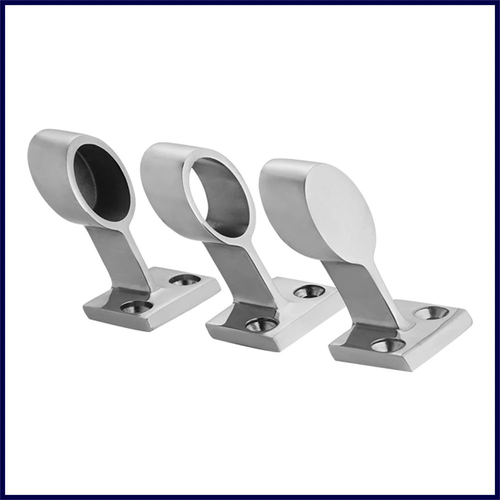 Boat 316 Stainless Steel 22/25MM Forward/Center/End Handrail Stanchion Pipe Bracket Marine Hardware