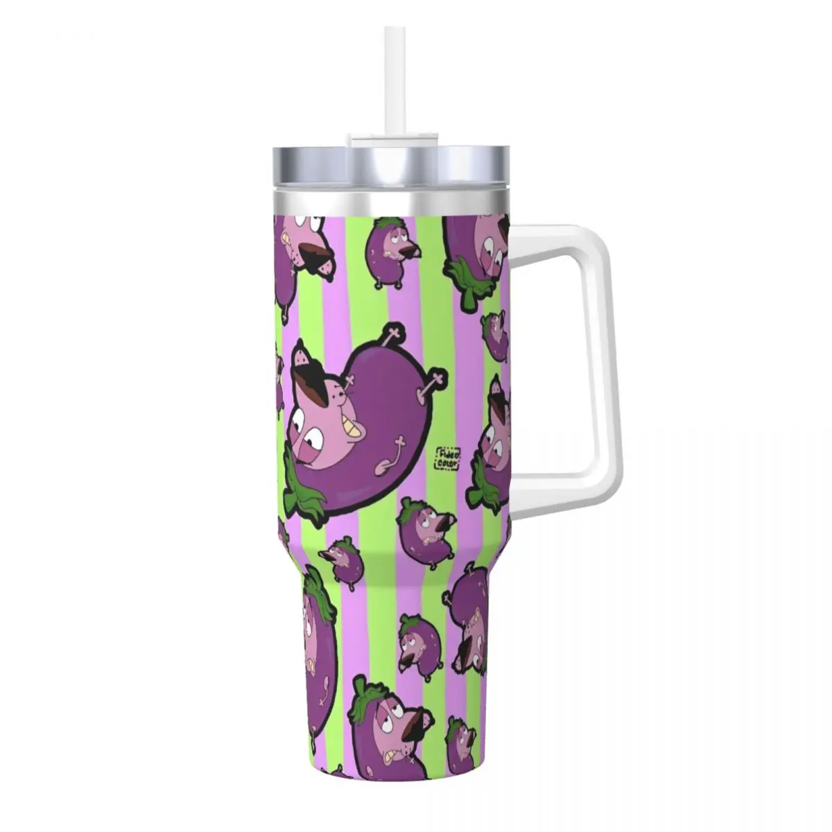

Stainless Steel Tumbler Courage Cowardly Dog Thermal Mug Leakproof Cold and Hot Car Mugs Travel Design Water Bottle