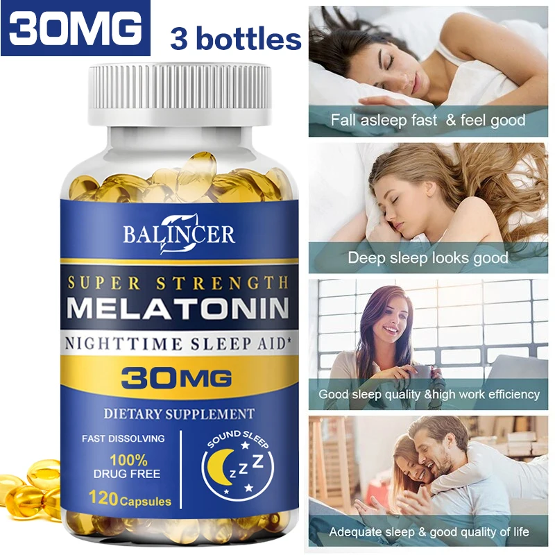 Balincer - Melatonin Sleep Dietary Supplement, Supports Relaxation, Stress, and Healthy Sleep, Non-GMO, Dietary Supplement