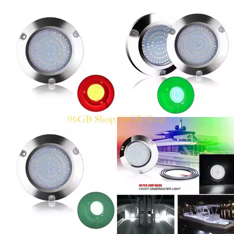 96GB Boat Light Waterproof Marine Led Light for Deck Courtesy Interior Light Fishing Kayaks Sailings Light 90LED