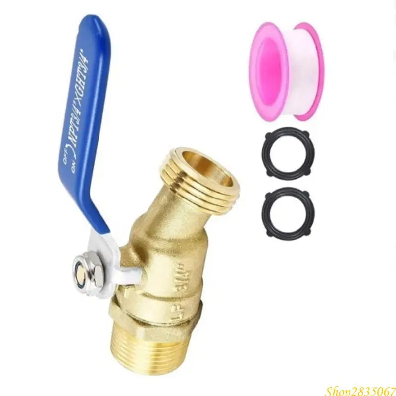 

3/4 дюйма GHT Outlet x NPT Входной садовый шланг Адаптер водопроводной дренажные клапаны 831F