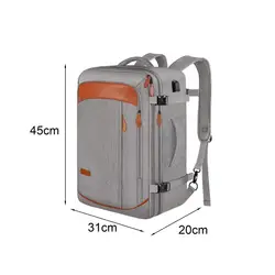 Travel Backpack with Usb Port Capacity Travel Backpack Set with Breathable Shoulder Strap Small Storage Bags Flight for Hiking