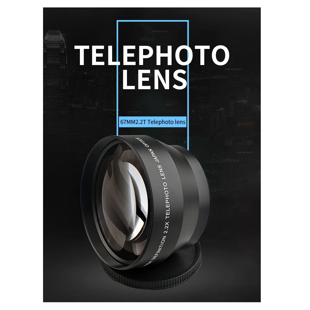 

A26P 67Mm 2.2X Universal Teleconverter Lens 18-135 Focus Segment Telephoto Lens Multilayer Coating Digital SLR Camera Parts