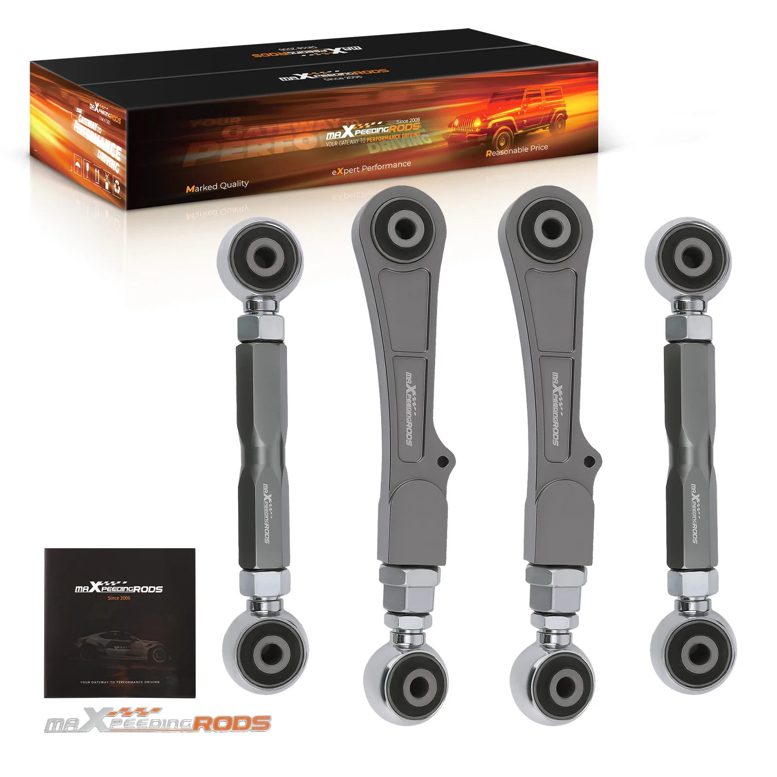 

4x Adjustable Arms Alignment Rear Camber&Toe Kit for Tesla Model X 16+ / S 2012-2022