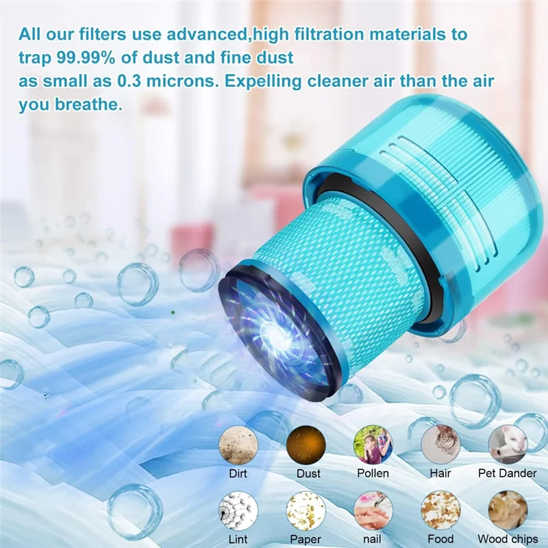 A66T-True HEPA قسط استبدال مرشح ل دايسون V15 كشف/V15 كشف المرفقات المطلقة فراغ جزء 970013-02