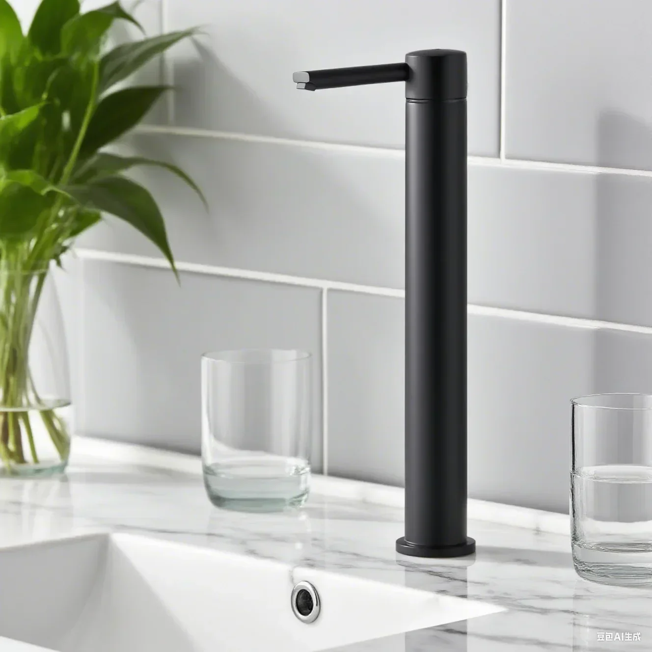 Schwarz Becken Küche Badezimmer Einzigen Kalten Waschbecken Wasserhahn Kalten Matte Waschbecken Wasserhahn Wasserhähne G1/2 Installation Gewinde Bad Zubehör