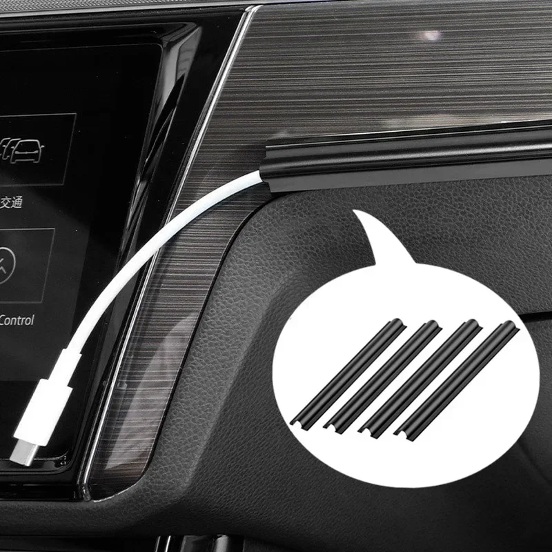 4/8Pcs Car Interior Cable Line Sleeve Hidden Protector Universal Wire Hidden Cover Clips Data Cable Organizer Clamp Accessories view 2