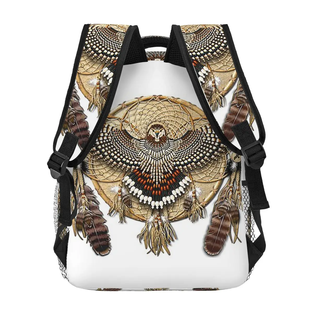 حقيبة ظهر Red-Tail Hawk Dreamcatcher Mandala للطلاب والأولاد والبنات حقيبة كتب للأطفال حقيبة مدرسية حقائب كتف للكمبيوتر للرجال والنساء #5