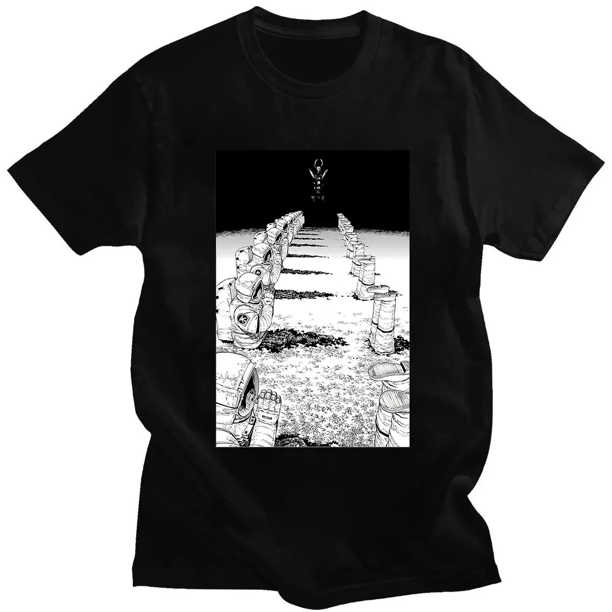 

Men Women 100% Cotton Plus Size Oversized Graphic O-Neck Daily Casual Japanese Anime Streetwear Unisex Tees Breathable Top