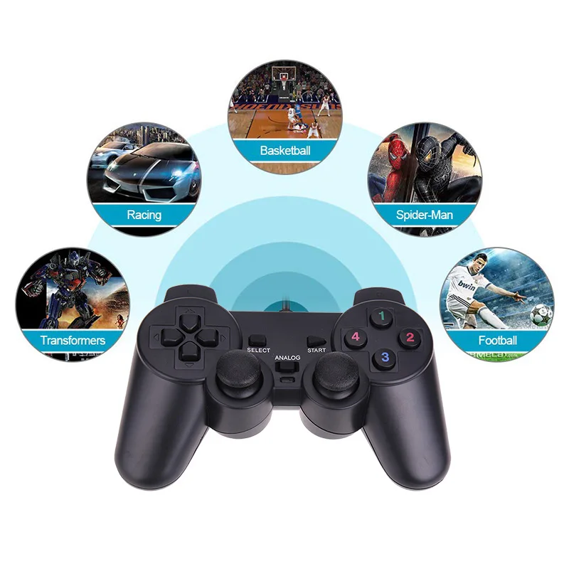 USB Wired Controller Game Joystic Gamepad Vibration Joystick For playstation  For WinXP/Win7/Win8/Win10 For PC Computer Laptop