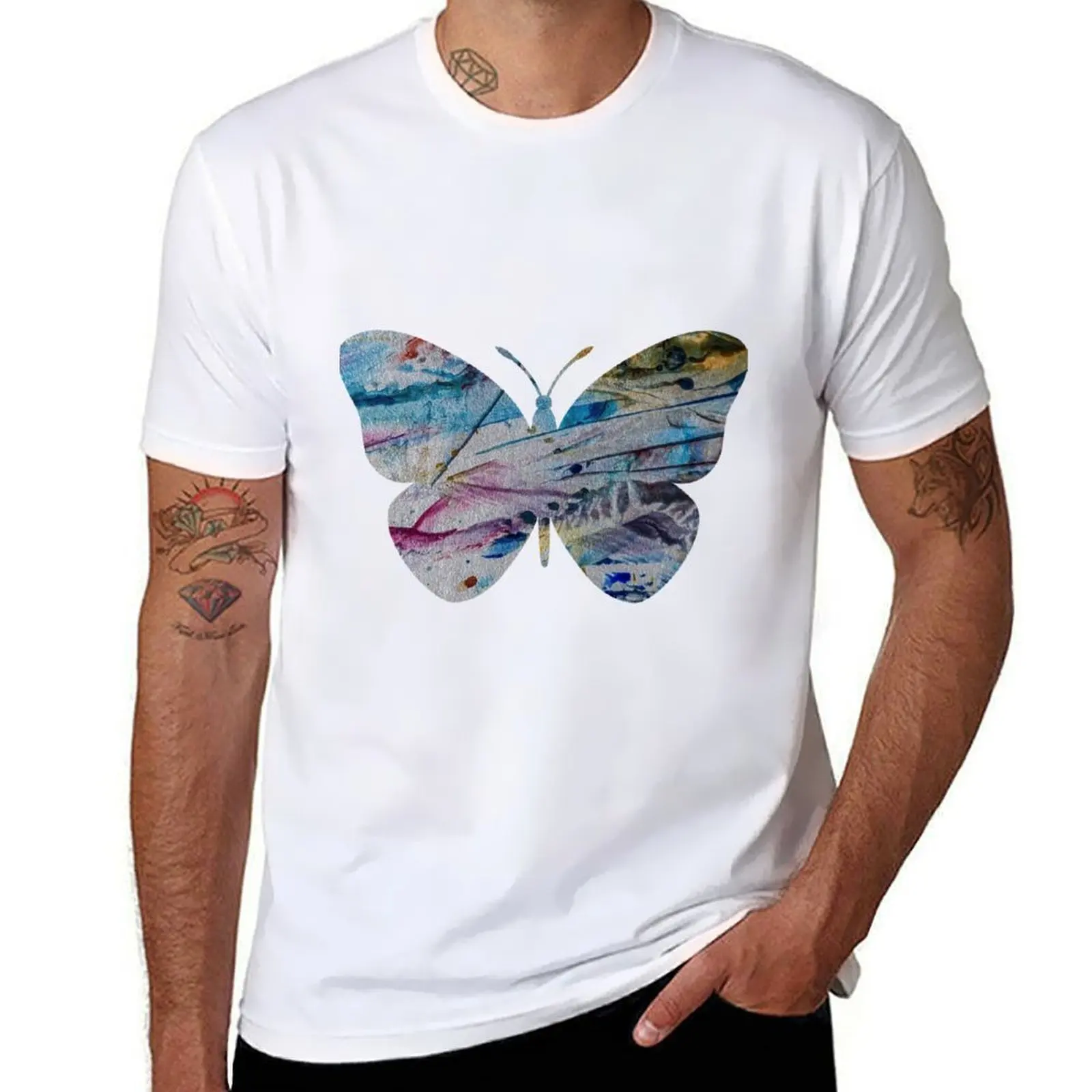 Abstract magic fairy butterfly T-Shirt Work Comfort T-Shirt for Men