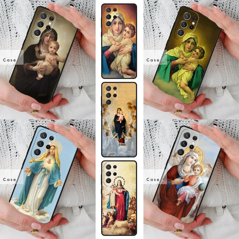 Virgin Mary of Hope Catholic Religious SOFT Phone Case for Samsung Galaxy S26 S25 S24 S23 S22 S21 S20 Note10 Plus FE Ultra Cover