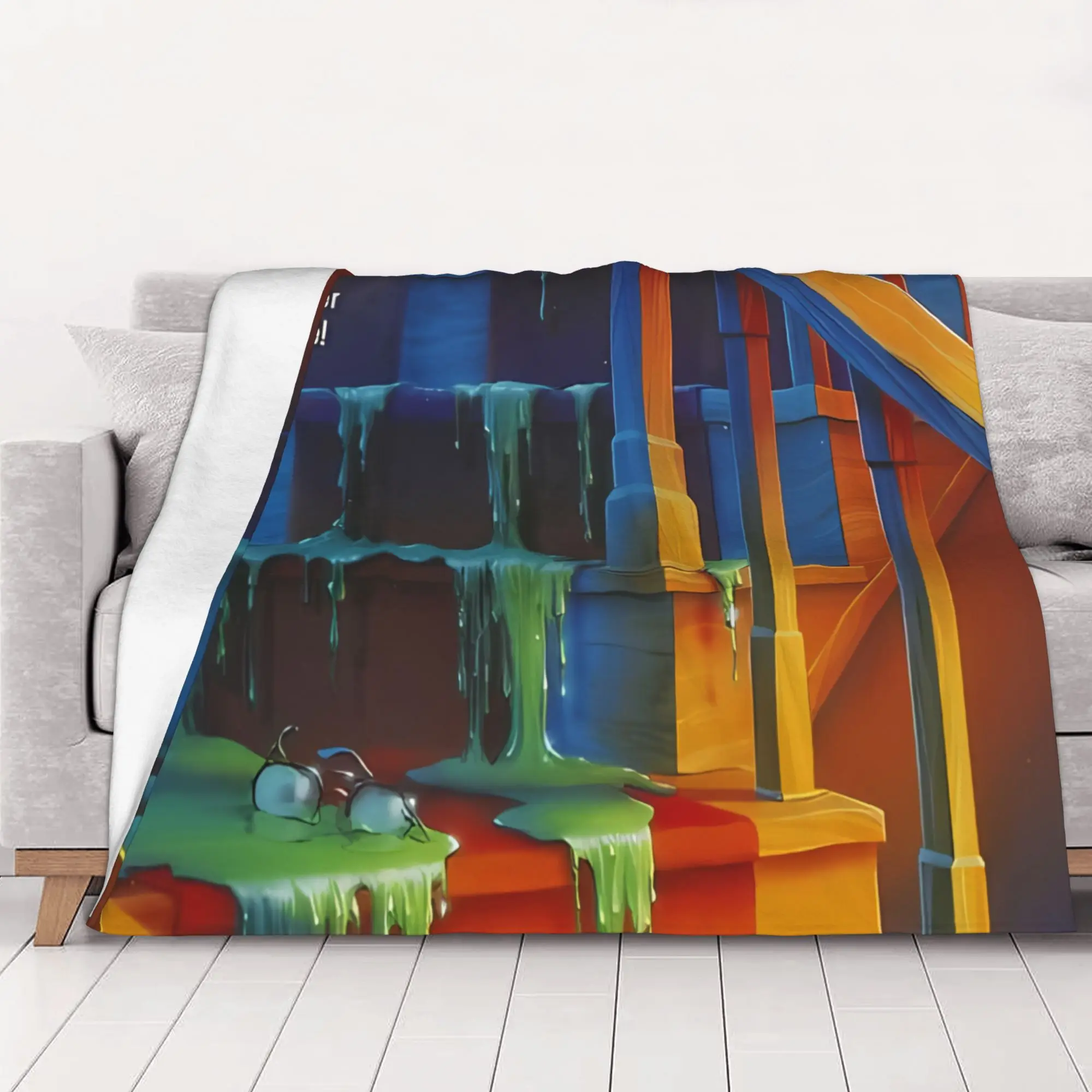 1PC home Cute Room Decor Goosebumps stairs Blanket Throw Blanket Goosebumps Novelty Warm Blanket All Season