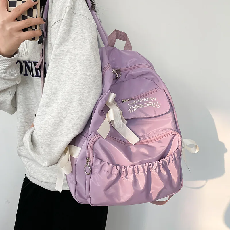 Backpacks Cute Backpack Women School Backpack for College Students College Style Bowknot Personality Kawaii Bags for Women Girls