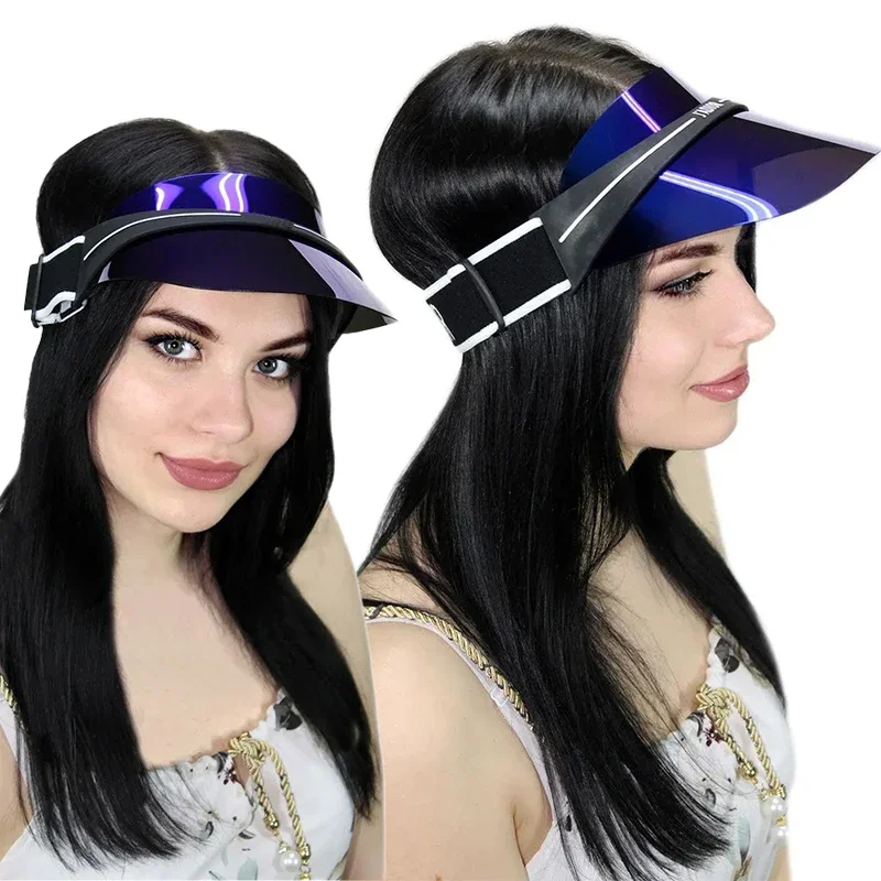 

Purple Summer Outdoor Luxury Sun Hats Golf Cap Travel Vacation Casual Fashion Adjust UV Protection Bling Lightweight Sun Visor