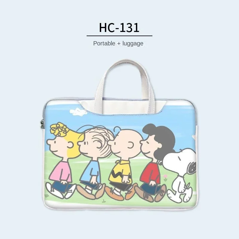 Snoopy Laptop Bag 13.3 15.6 14 16 INCH Waterproof Protect Notebook Case Sleeve for Macbook Computer Bag PU Handbag Birthday Gift