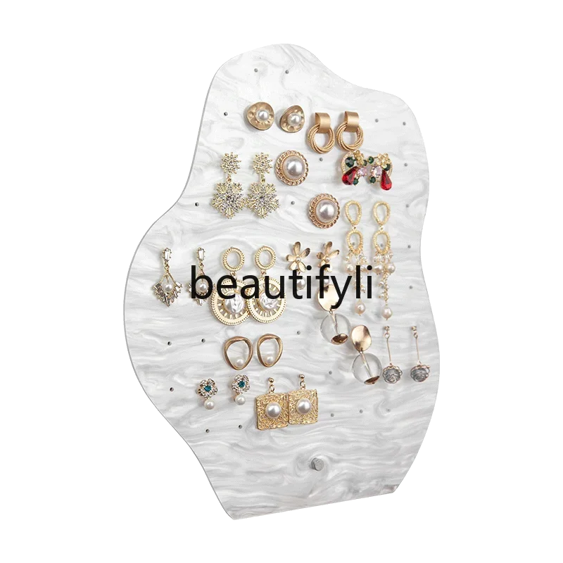 

Jewelry store creative stud earrings display stand moire geometric jewelry stand earrings earrings storage round