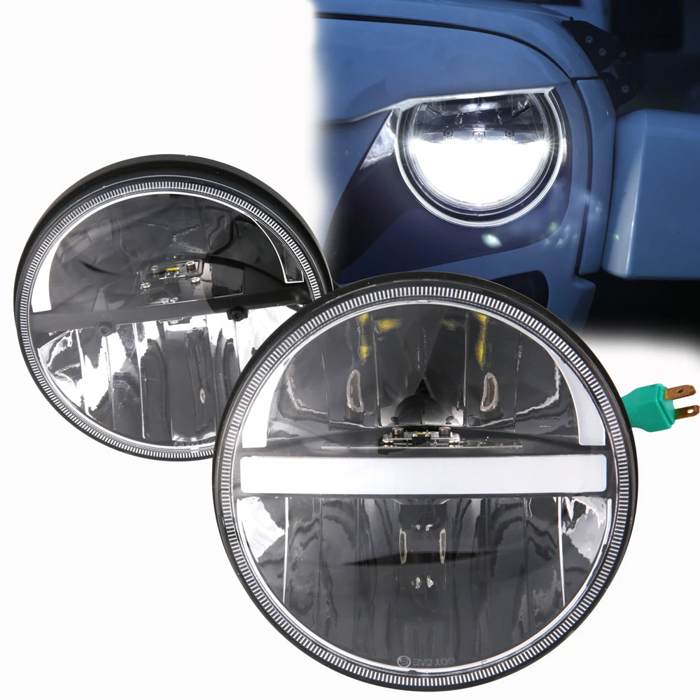 

36W 7'' Round Led Headlight with White Lamp for Russian Cars Lada niva uaz gaz niva jeep Minibus Trucks Car-styling car headlamp