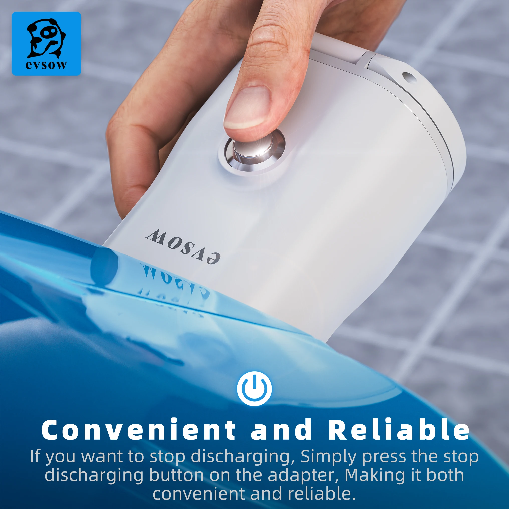 evsow GBT V2L EV محول التفريغ مع مفتاح قابل للتعديل وحماية درجة الحرارة V2L موصل التفريغ لتفريغ سيارة EV الصينية