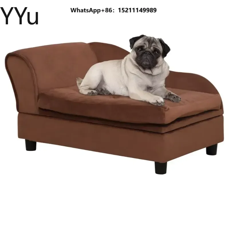 for Luxury Small Dog Bed with Hidden Storage Soft Foam Pet Sofa Cushy Couch for Puppy Cat Furniture