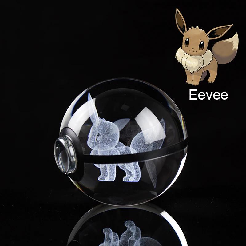 

Дропшиппинг 8 см покемон хрустальный стеклянный шар eevee Хрустальная Сфера ручная работа брелок игрушка сувенир подарок на день рождения