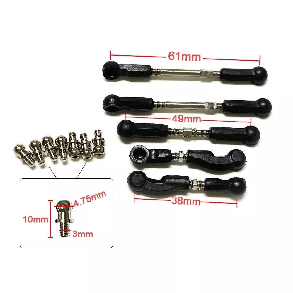 

1/10 Sakura D5S D4 D3 RC Car Replacement Part Linkage Rod with Linkage Balls